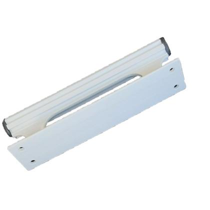 Imagem de Puxador Porta Portao Aluminio Madeira Ferro Buzio Reto Branco 150mm