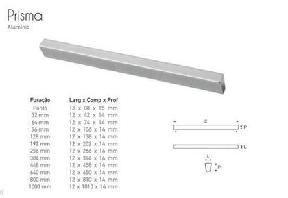 Imagem de Puxador Prisma 640Mm Cromado
