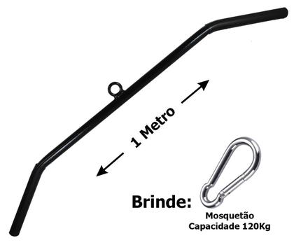 Imagem de Puxador Pulley Barra Costas 1M Sem Giro Com Mosquetão