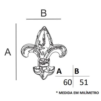 Imagem de Puxador Rústico IL 6015 - Branco - 60X51MM