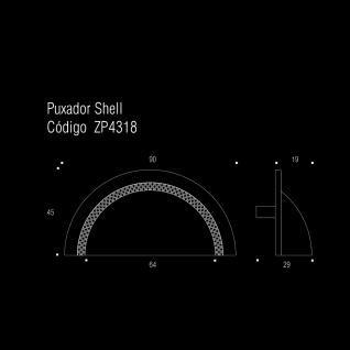 Imagem de Puxador shell 64mm vecchio cobre zp4318.648.