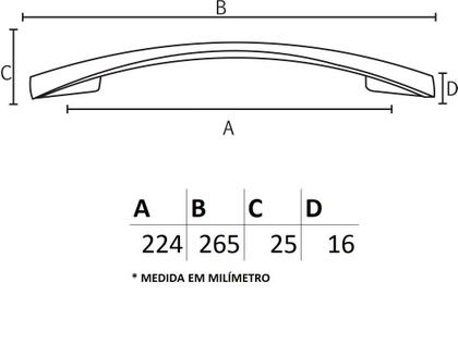 Imagem de Puxador Sonico IL 2092 - Branco - 224MM