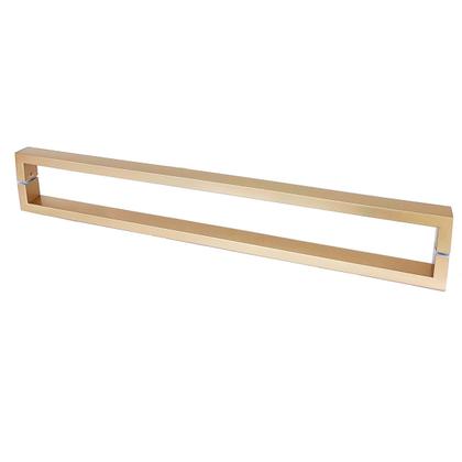 Imagem de Puxador Square Aço Inox 80 cm Dourado Champanhe