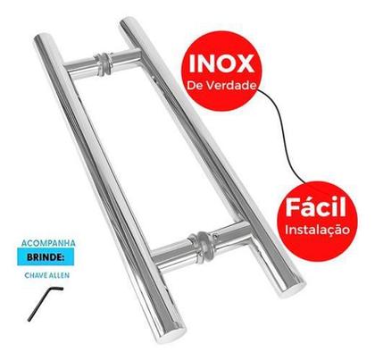 Imagem de Puxador Tubular Inox Polido Porta Piv/Alum/Vid/Mad 80Cm 32Mm