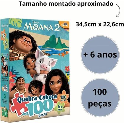 Imagem de Puzzle 100 Peças Moana 2 - Toyster