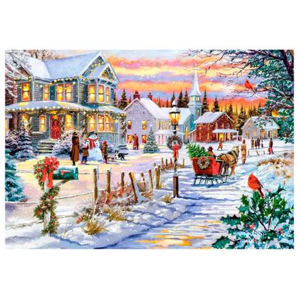 Imagem de Puzzle 1000 Peças Chegada do Natal - Castorland Importado 1052742
