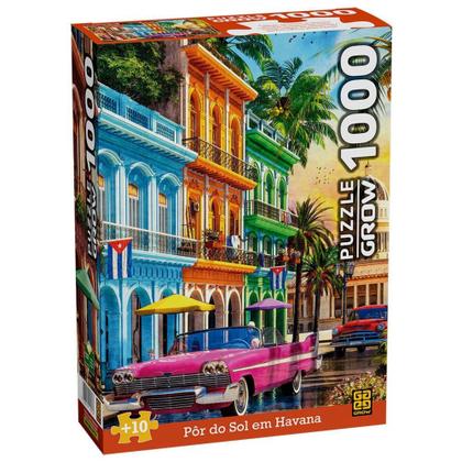 Imagem de Puzzle 1000 Peças Pôr Do Sol Em Havana - GROW