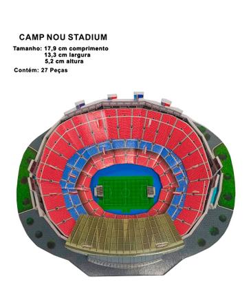 Imagem de Puzzle 3D Quebra Cabeça  Mini Estádio Camp Nou 27 Peças