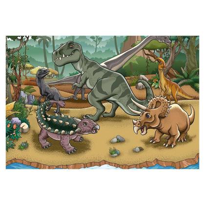 Imagem de Puzzle Progressivo Dinossauros - Céu, Terra E Mar