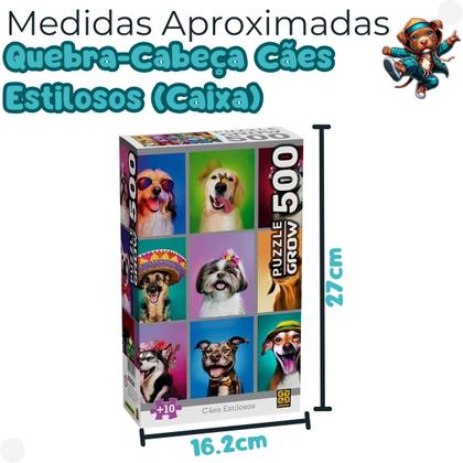 Imagem de Puzzle Quebra-Cabeça 500 Peças Cães Estilosos 04592 - Grow