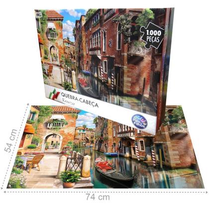 Imagem de Puzzle Quebra-cabeça Itália Veneza - 1000 Peças - Pais E Filhos