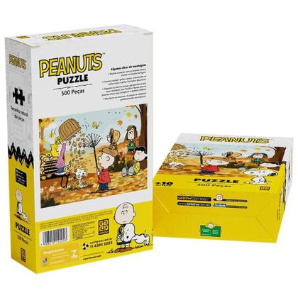 Imagem de Puzzle Quebra Cabeça Peanuts Snoopy C/ 500 Peças 04425 Grow
