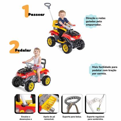 Imagem de Quadriciclo de Passeio e Pedal - Cross Up - Vermelho - Calesita