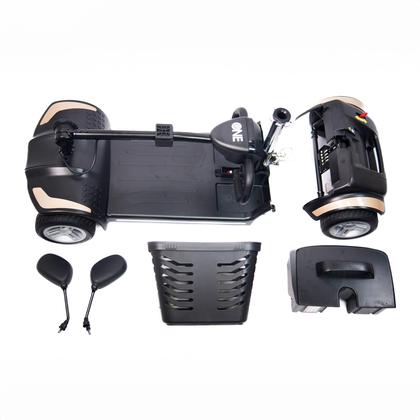 Imagem de Quadriciclo Elétrico Desmontável Dourado Potência Conforto e Desempenho Scooter