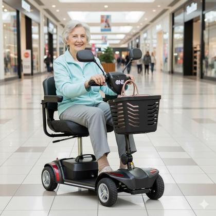 Imagem de Quadriciclo Elétrico Desmontável Dourado Potência Conforto e Desempenho Scooter