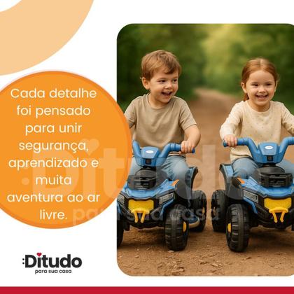 Imagem de Quadriciclo Eletrico Infantil 6V Bateria Recarregavel Criança 3 Anos Tracao Estabilidade Diversão Me