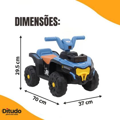 Imagem de Quadriciclo Eletrico Infantil 6V Bateria Recarregavel Criança 3 Anos Tracao Estabilidade Diversão Me