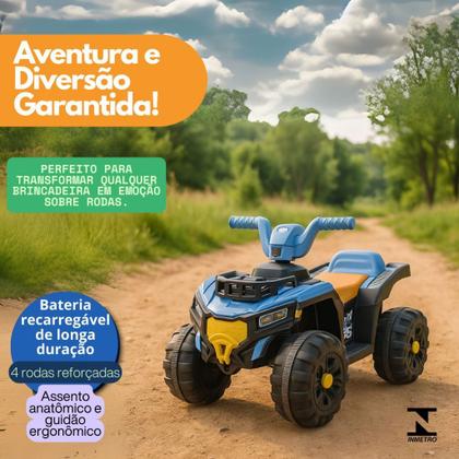 Imagem de Quadriciclo Eletrico Infantil 6V Bateria Recarregavel Criança 3 Anos Tracao Estabilidade Diversão Me