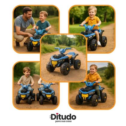 Imagem de Quadriciclo Eletrico Infantil 6V Bateria Recarregavel Criança 3 Anos Tracao Estabilidade Diversão Me