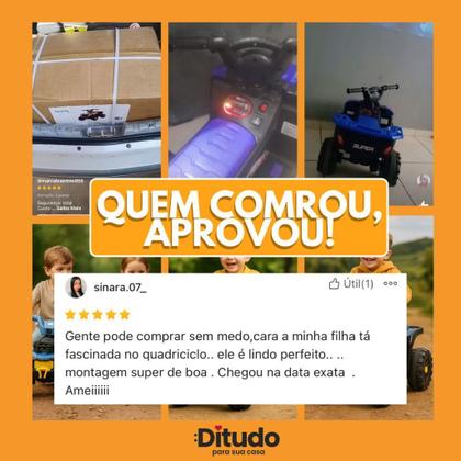 Imagem de Quadriciclo Eletrico Infantil 6V Bateria Recarregavel Criança 3 Anos Tracao Estabilidade Diversão Me