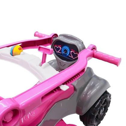 Imagem de Quadriciclo Infantil Aranha Girl Rosa c/ Haste para Empurrar