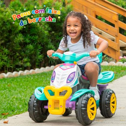 Imagem de Quadriciclo Infantil Menina 2 em 1 Passeio e Pedal Maral