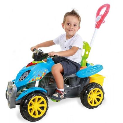 Imagem de Quadriciclo Infantil Passeio E Pedal Menino C/ Empurrador