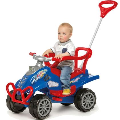 Imagem de Quadriciclo Passeio e Pedal Calesita Cross Turbo Azul 2 em 1