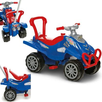 Imagem de Quadriciclo Passeio e Pedal Calesita Cross Turbo Azul 2 em 1