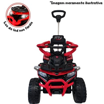 Imagem de Quadriciclo Passeio Elétrico Infantil Haste Direcionável Bateria 6V