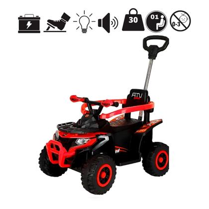 Imagem de Quadriciclo Passeio Elétrico Infantil Haste Direcionável Bateria 6V
