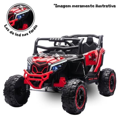 Imagem de Quadriciclo UTV Carro Elétrico Infantil 12v Com Luz de Led Música Buzina