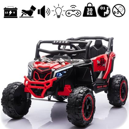 Imagem de Quadriciclo UTV Carro Elétrico Infantil 12v Com Luz de Led Música Buzina