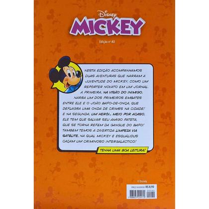 Imagem de Quadrinhos HQ Gibi Graphic Novel Formatinho 13,50x19 cm Lombada com Grampos Mickey nº 40 Culturama