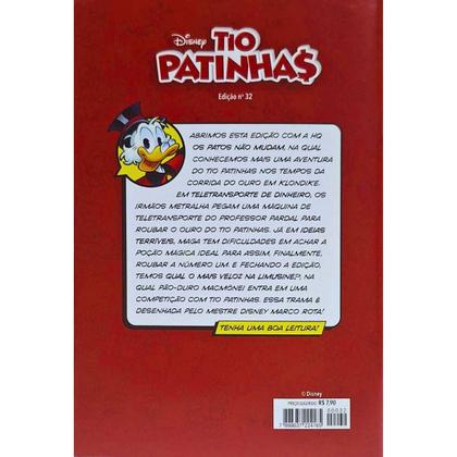 Imagem de Quadrinhos HQ Gibi Graphic Novel Formatinho 13,50x19 cm Lombada com Grampos Tio Patinhas nº 32 Culturama