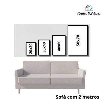 Imagem de Quadro 33 x 43 com moldura , sem vidro e impressão em vinil, para sala, quarto, escritórios.