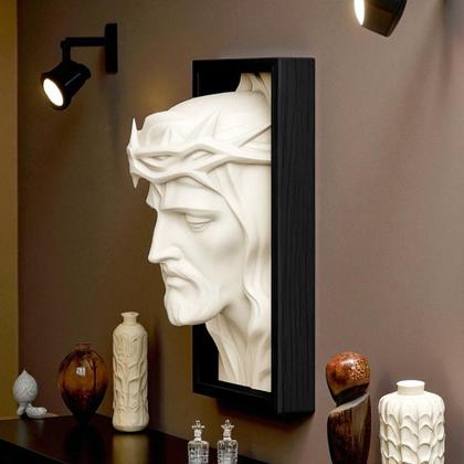 Imagem de Quadro 3D "Redentor da Luz" - Quadro tridimensional de Jesus com a coroa de espinhos