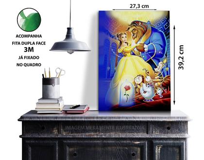 Imagem de Quadro A3 em MDF A Bella e a Fera 001 - Placa