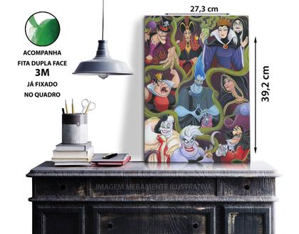 Imagem de Quadro A3 em MDF Disney Vilans 002