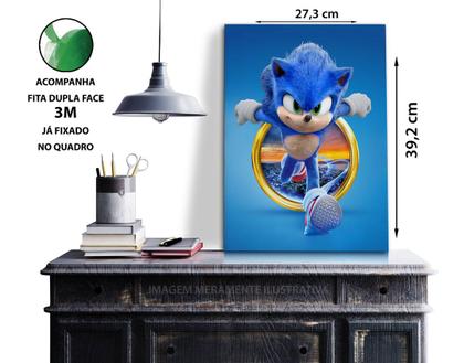 Imagem de Quadro A3 em MDF Sonic Movie 002 - Placa