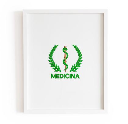 Imagem de Quadro A4 Bordado Medicina