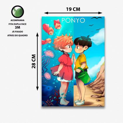 Imagem de Quadro A4 em MDF Ponyo 001 Stugio Ghibli - Placa