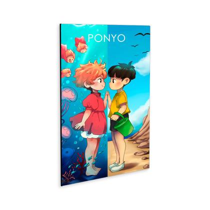 Imagem de Quadro A4 em MDF Ponyo 001 Stugio Ghibli - Placa