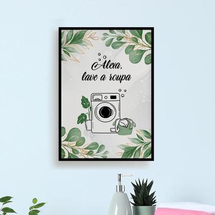 Imagem de Quadro Alexa Lave A Roupa 45x34cm - com vidro