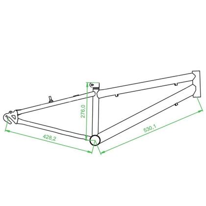 Imagem de Quadro aro 24 ultra bikes em aço carbono com garfo rebaixado