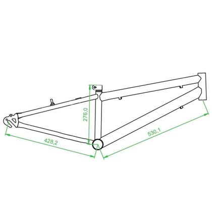 Imagem de Quadro aro 24 ultra bikes em aço carbono com garfo rebaixado