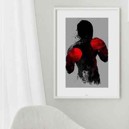 Imagem de Quadro Arte Boxe Lutador - 60x48cm