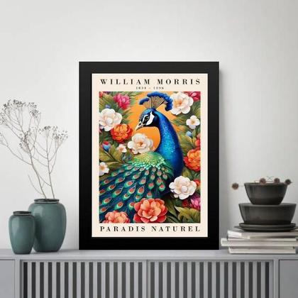 Imagem de Quadro Arte Pavão - William Morris 45X34Cm - Com Vidro