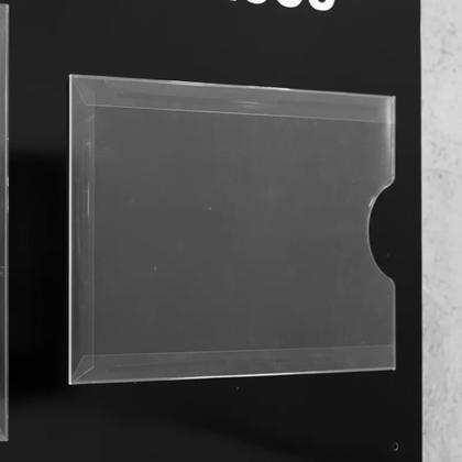 Imagem de Quadro Aviso Gestão Á Vista Informativo 2 Displays A4 ACM Preto Painel Parede Porta Folhas Organização Profissional Recado Lembrete Empresa Escritório