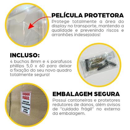 Imagem de Quadro Avisos Gestão Á Vista 8 Displays A4 Acm Amarelo